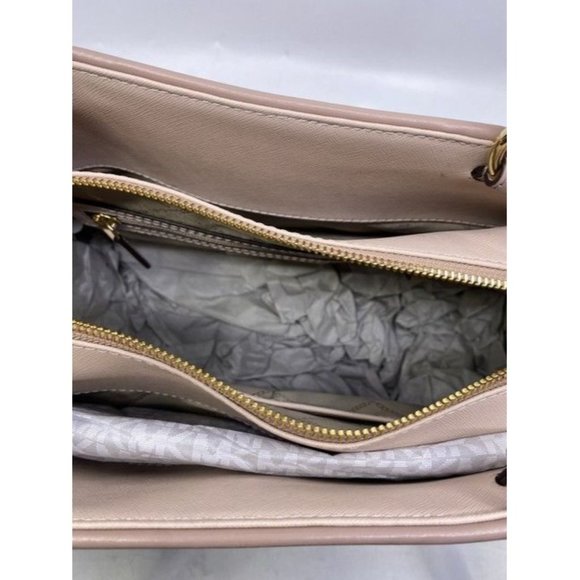 Michael Kors New Cleo Medium Satchel Soft Pink Saffiano Leather Cross Bo… - Picture 7 of 10